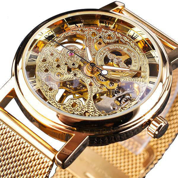 Time Stone Hollow Mechanical Watch For MEN