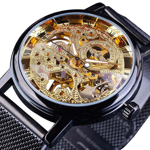 Time Stone Hollow Mechanical Watch For MEN