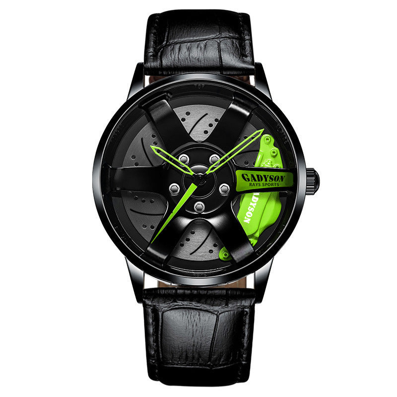 Time Stone Wheels Hollow Out Watch