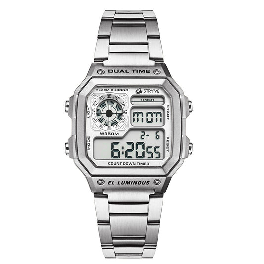 Time Stone Square Fashion Stainless Steel Watch