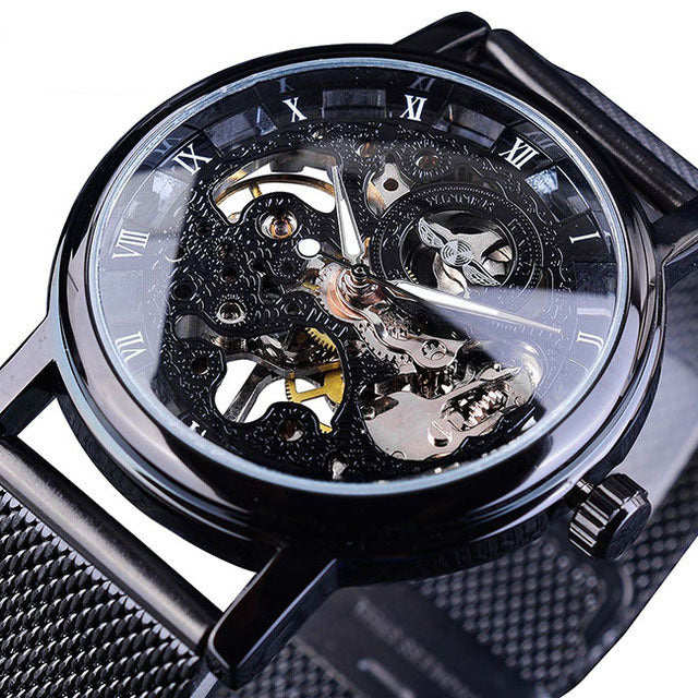 Time Stone Hollow Mechanical Watch For MEN